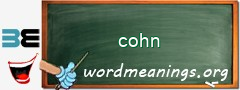 WordMeaning blackboard for cohn